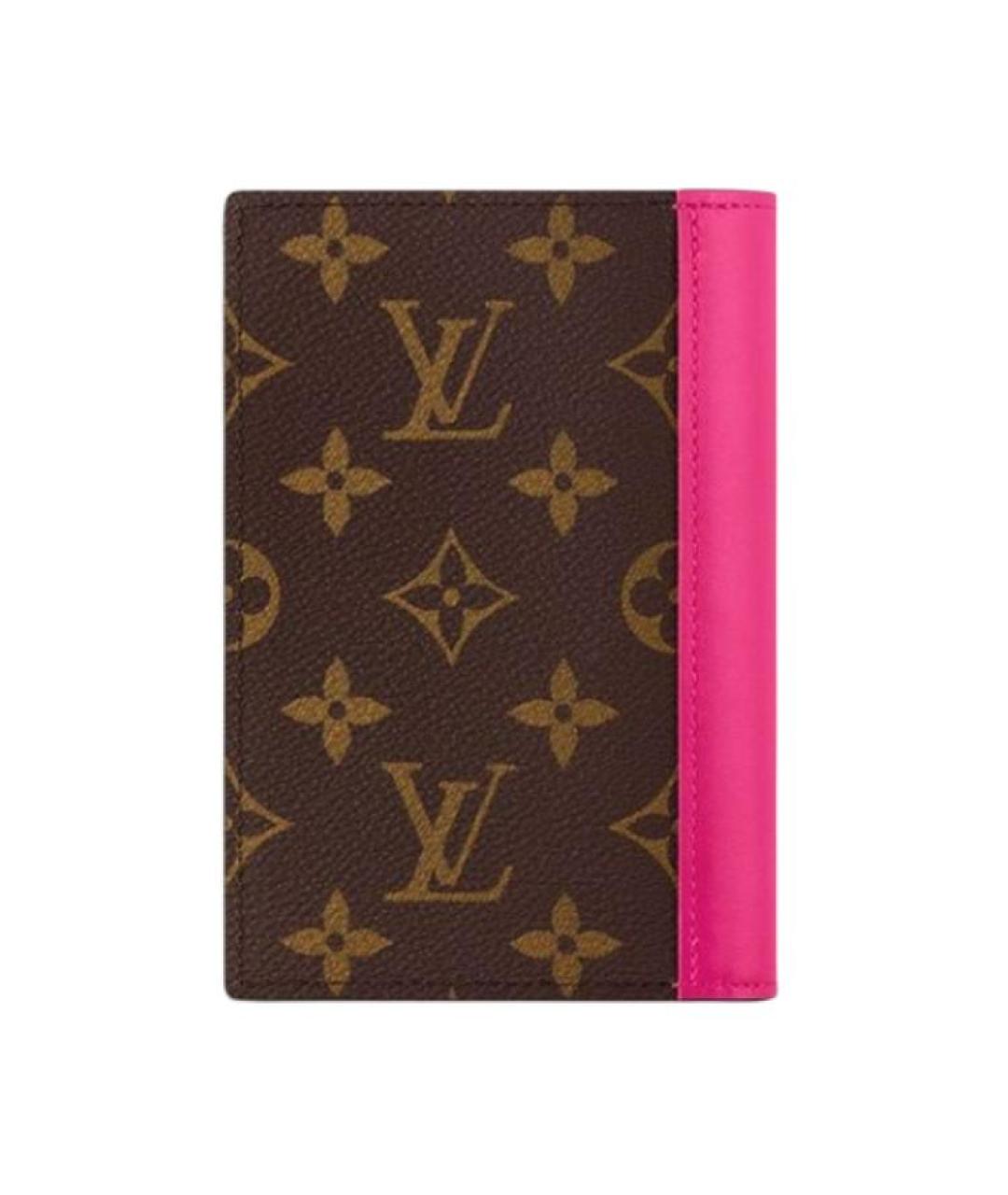 LOUIS VUITTON Коричневый кожаный кошелек, фото 2