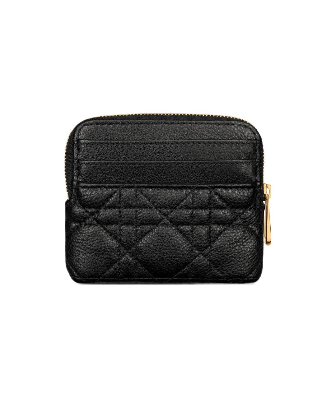 CHRISTIAN DIOR Черный кожаный кошелек, фото 3