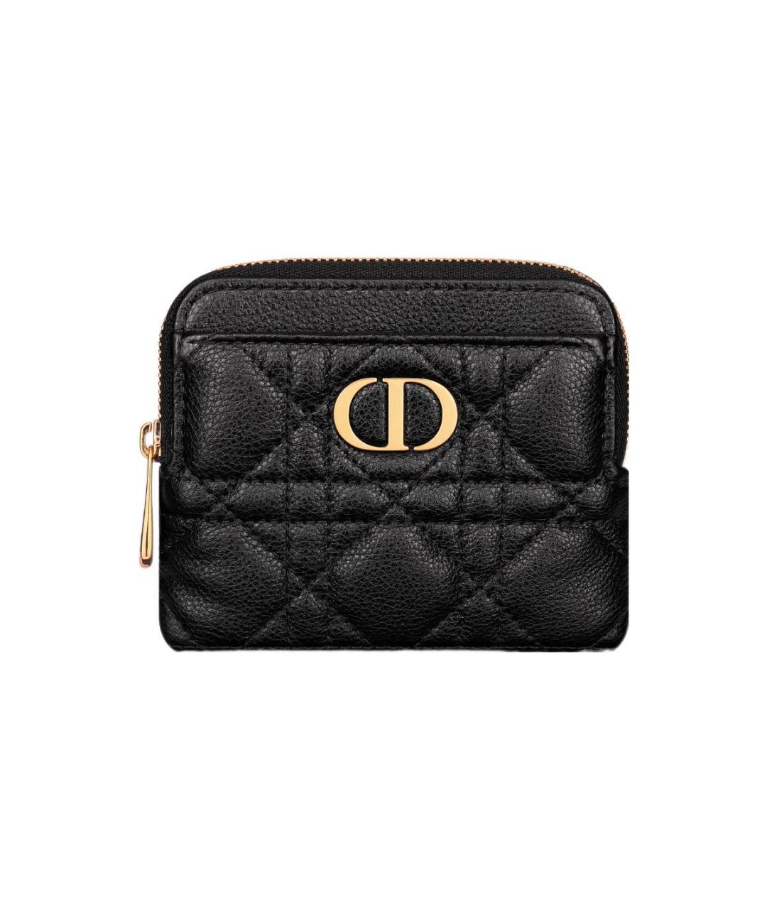 CHRISTIAN DIOR Черный кожаный кошелек, фото 1
