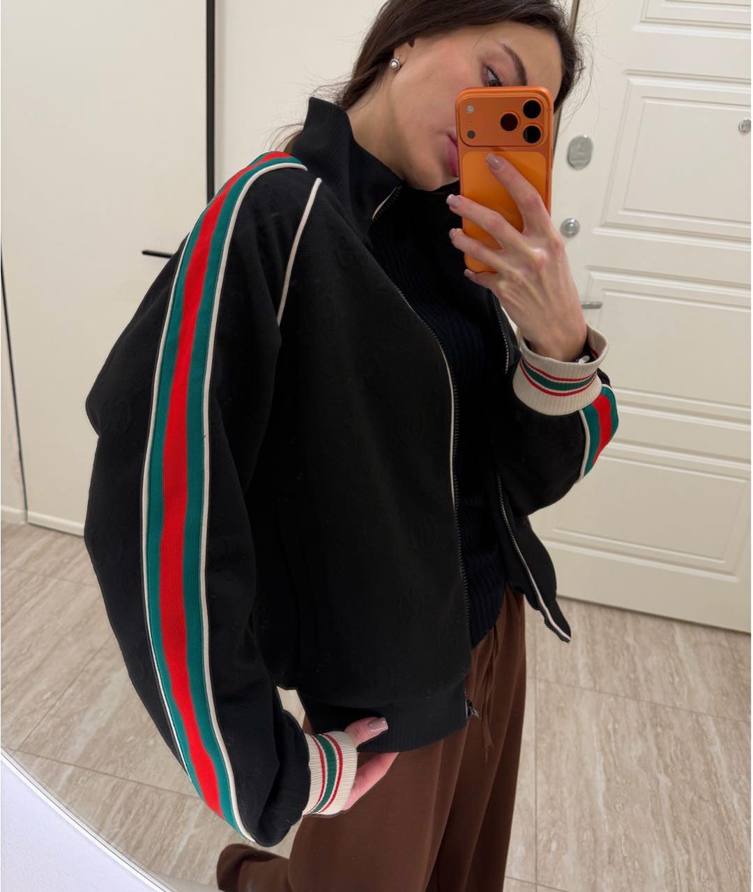 GUCCI Черная хлопковая куртка, фото 8