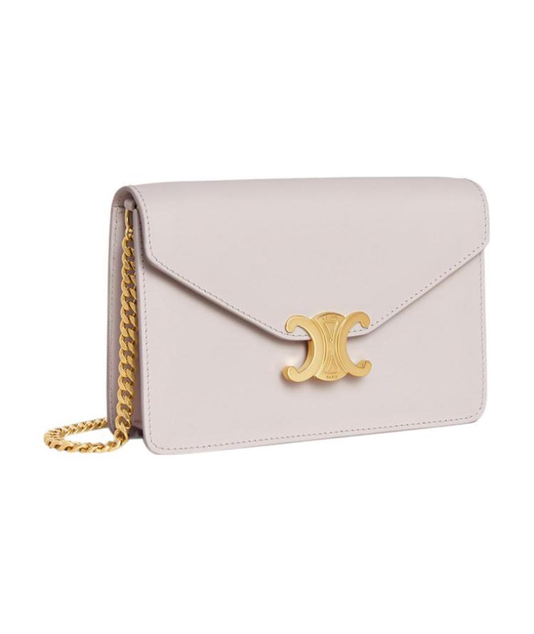 CELINE Бежевый кожаный кошелек, фото 2