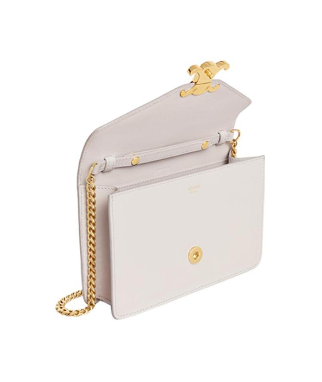 CELINE Бежевый кожаный кошелек, фото 3