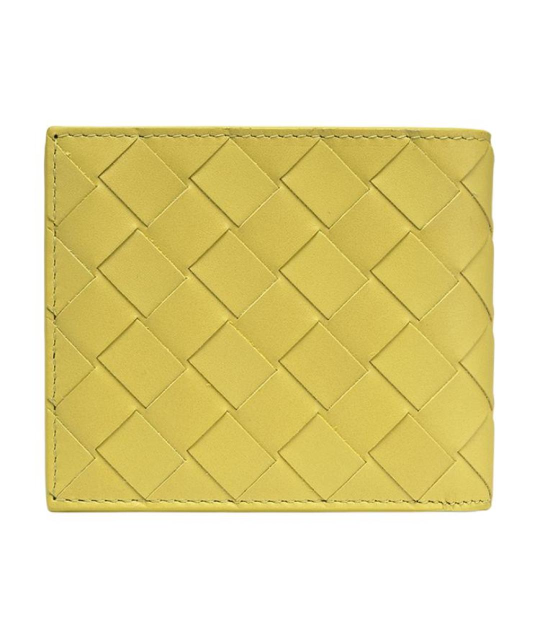 BOTTEGA VENETA Желтый кожаный кошелек, фото 3
