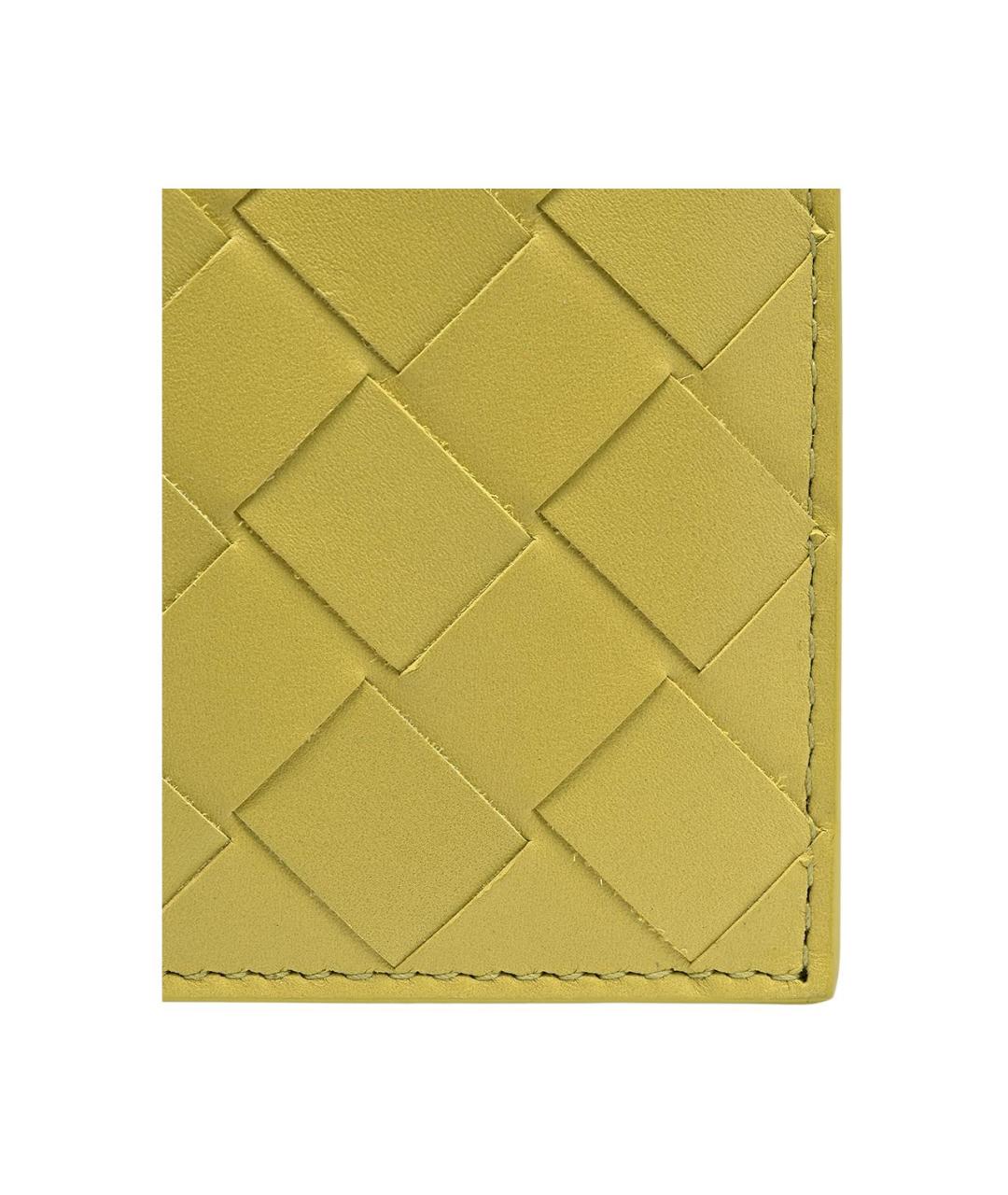 BOTTEGA VENETA Желтый кожаный кошелек, фото 5
