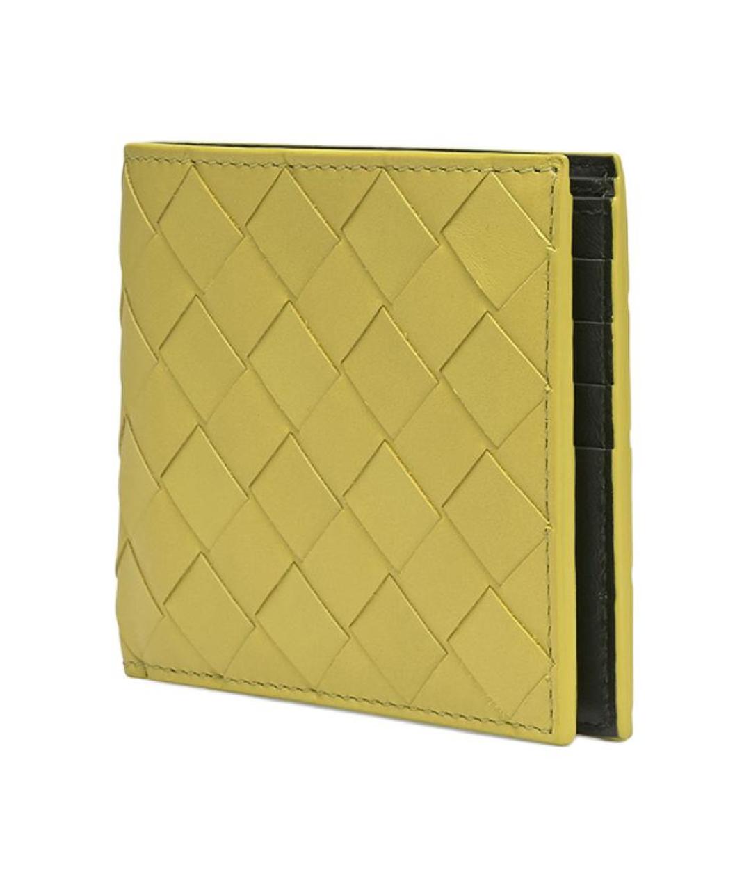 BOTTEGA VENETA Желтый кожаный кошелек, фото 2
