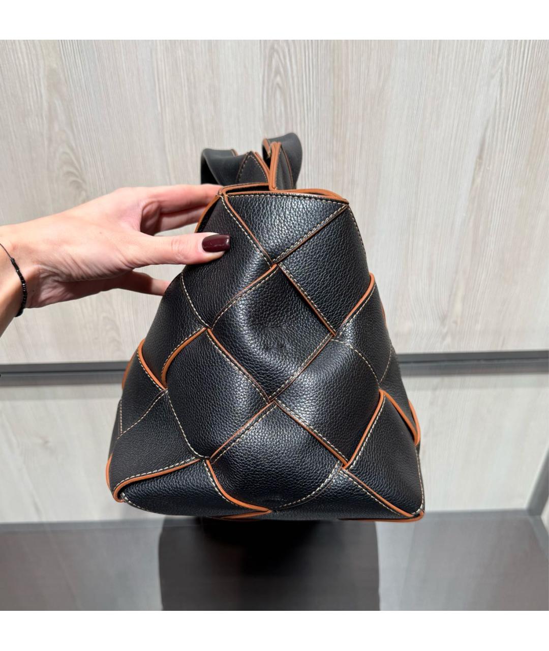 LOEWE Черная кожаная сумка через плечо, фото 3