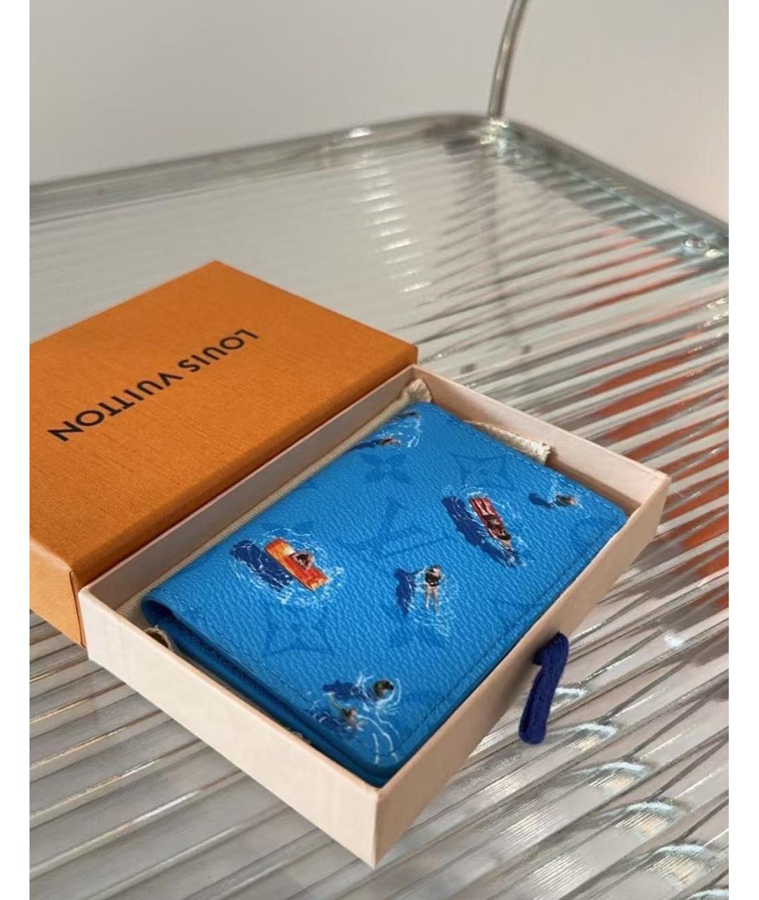 LOUIS VUITTON Голубой кошелек, фото 4