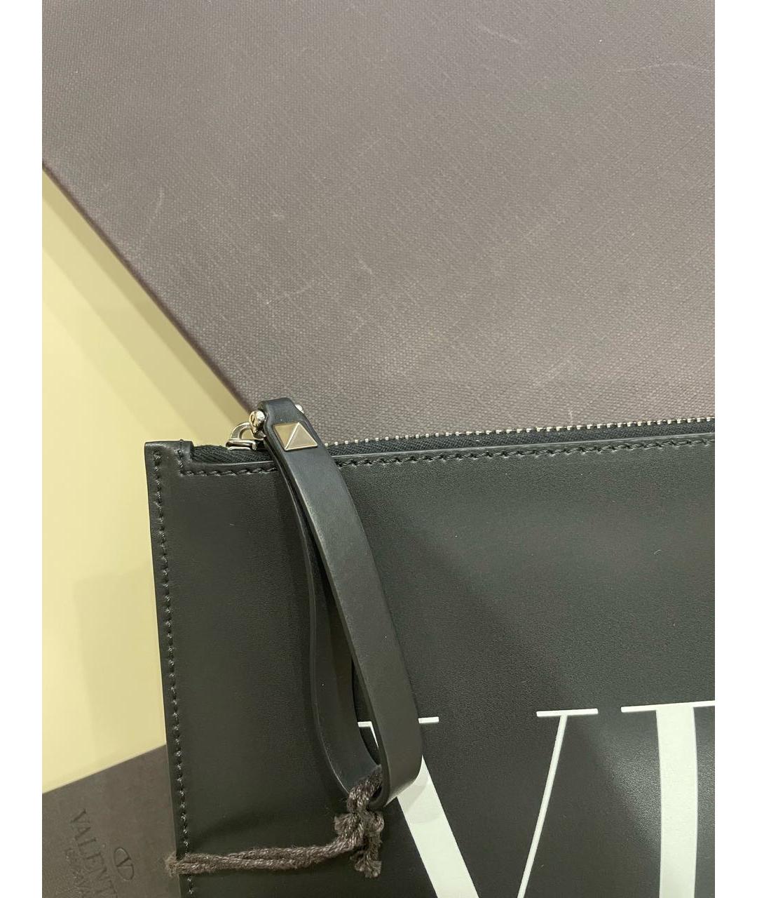 VALENTINO Черная кожаная папка для документов, фото 9