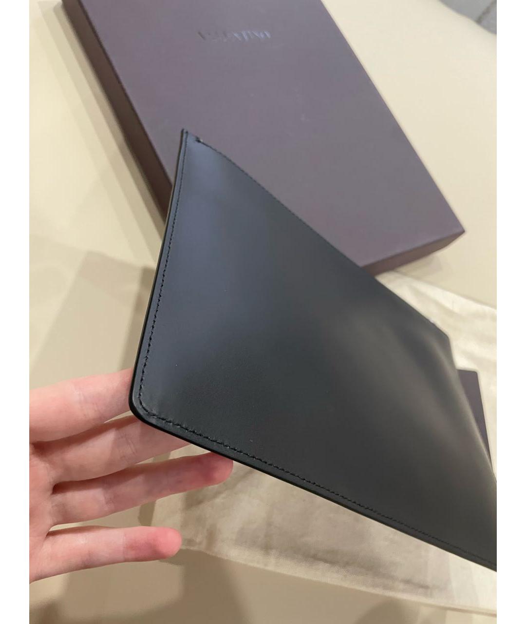 VALENTINO Черная кожаная папка для документов, фото 6