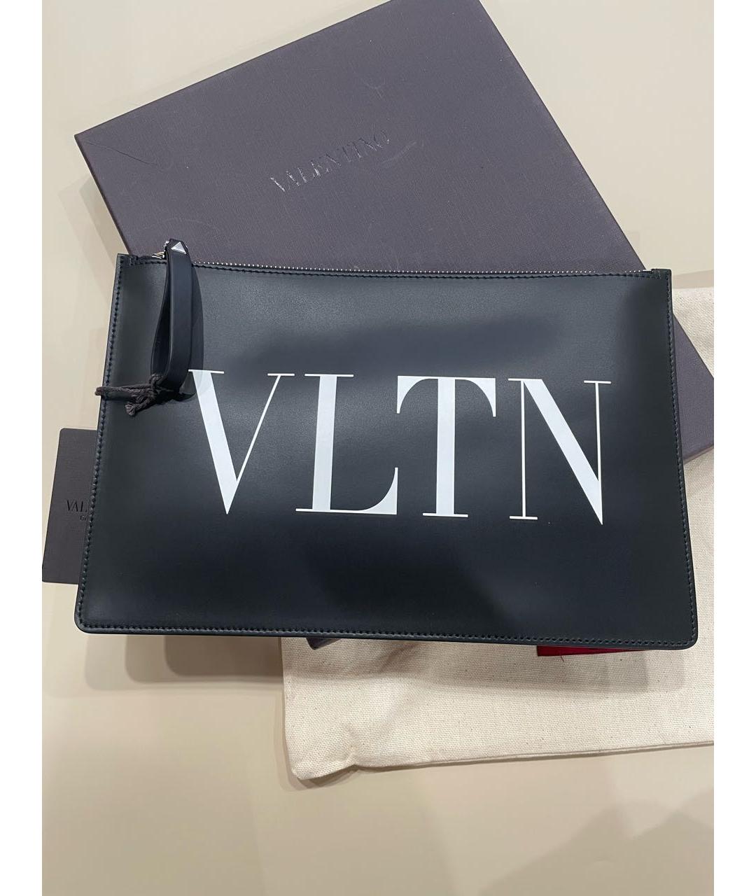 VALENTINO Черная кожаная папка для документов, фото 13