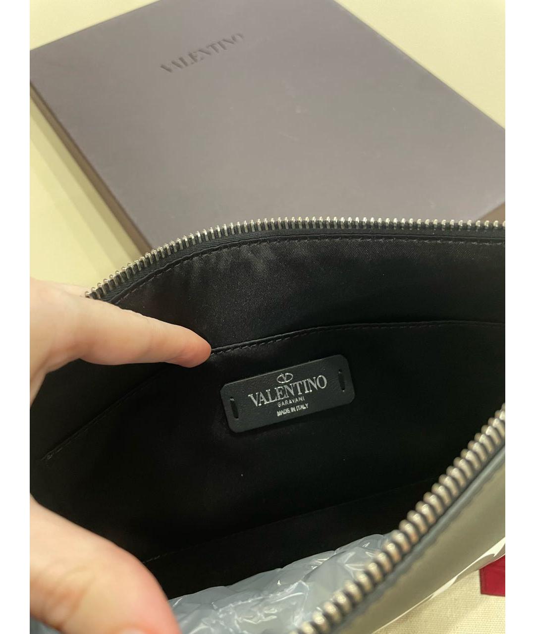 VALENTINO Черная кожаная папка для документов, фото 7