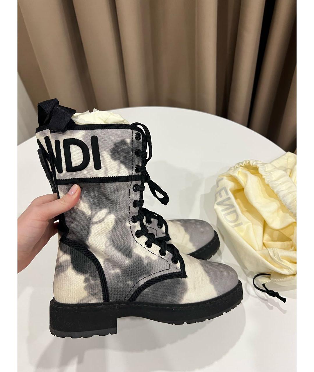 FENDI Мульти ботинки, фото 4