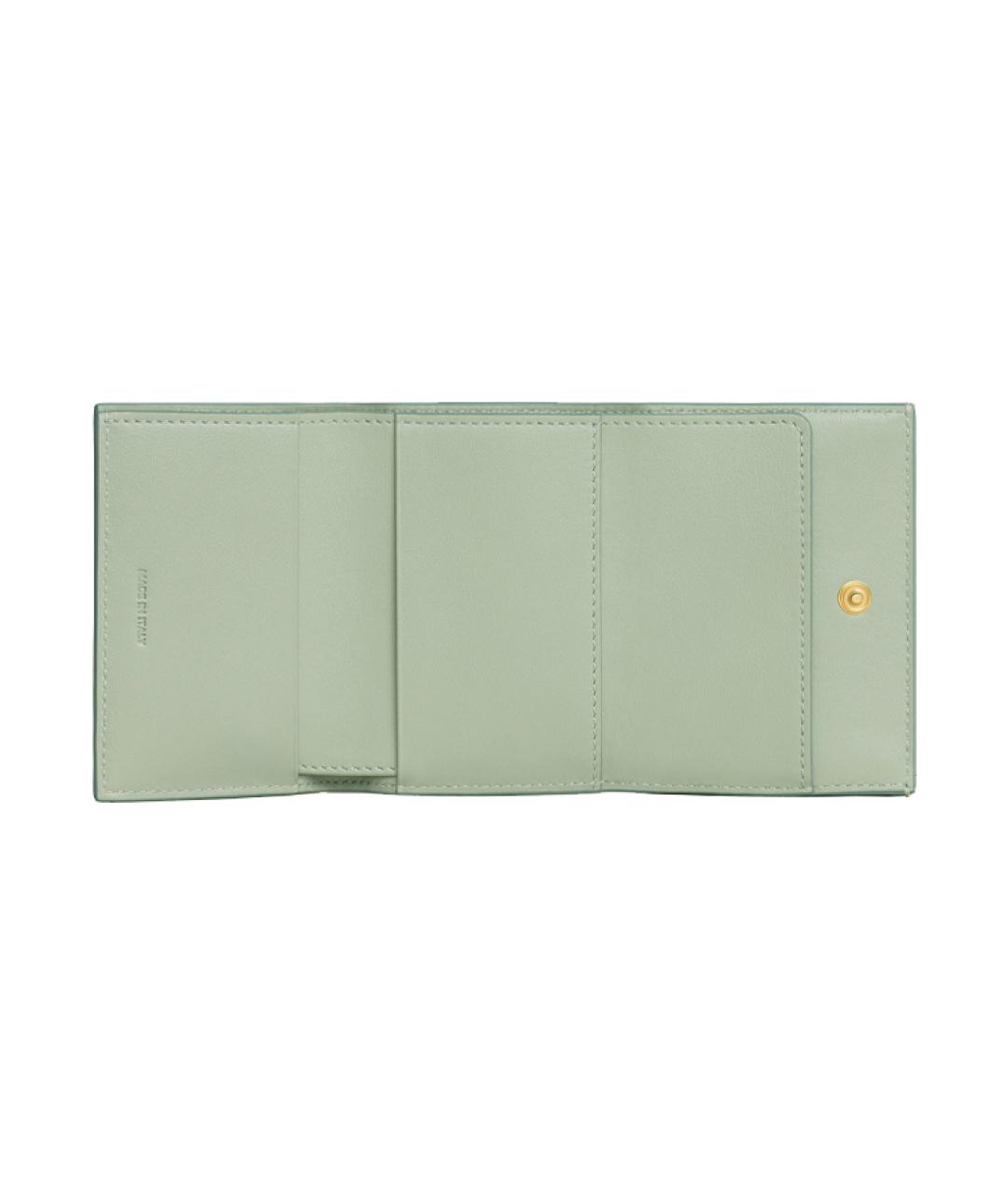 CELINE Салатовый кожаный кошелек, фото 4