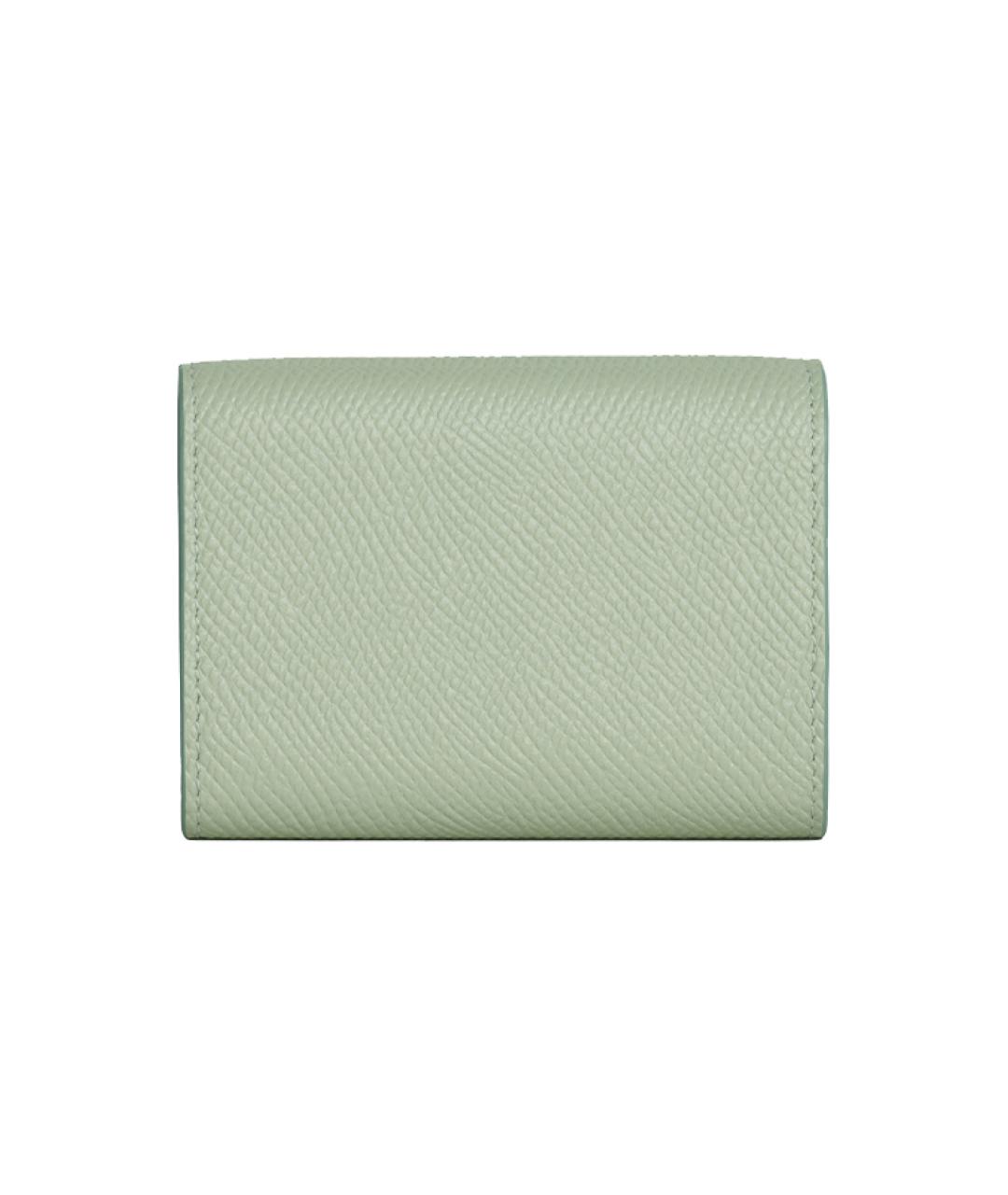 CELINE Салатовый кожаный кошелек, фото 3