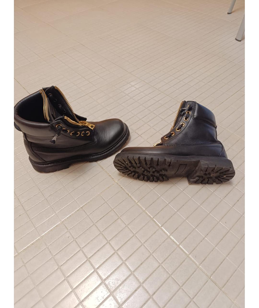 BALMAIN Черные кожаные ботинки, фото 4