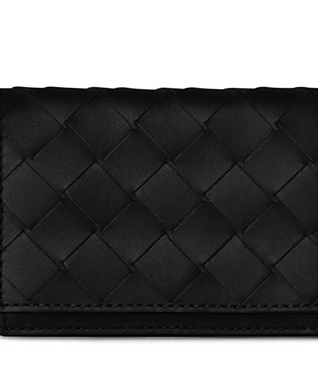 BOTTEGA VENETA Черный кожаный кардхолдер, фото 5