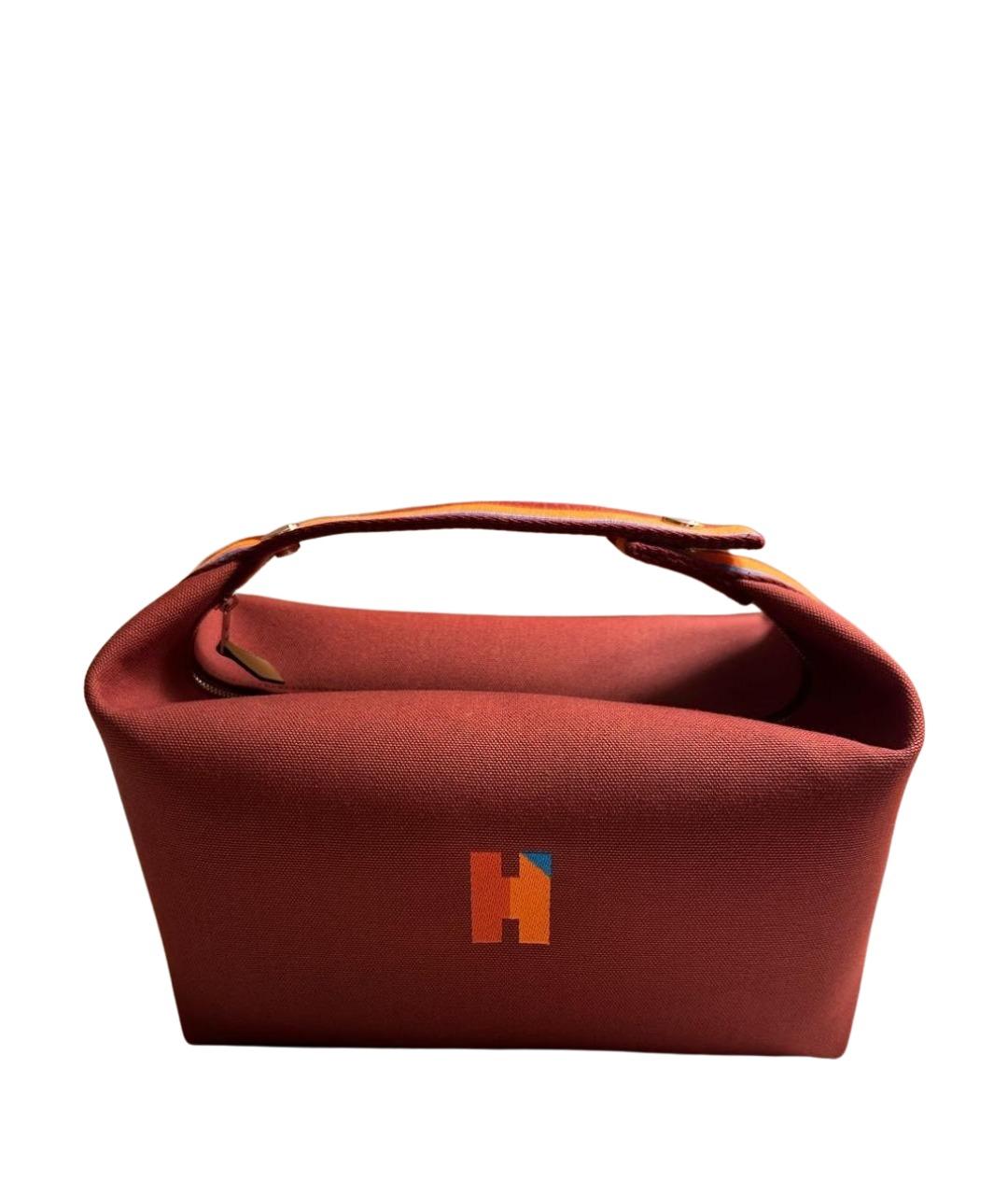 HERMES Бордовая косметичка, фото 1