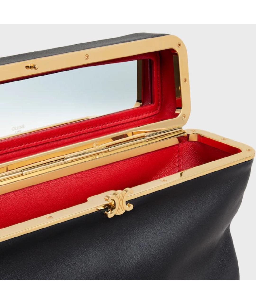 CELINE Черная кожаная сумка с короткими ручками, фото 3