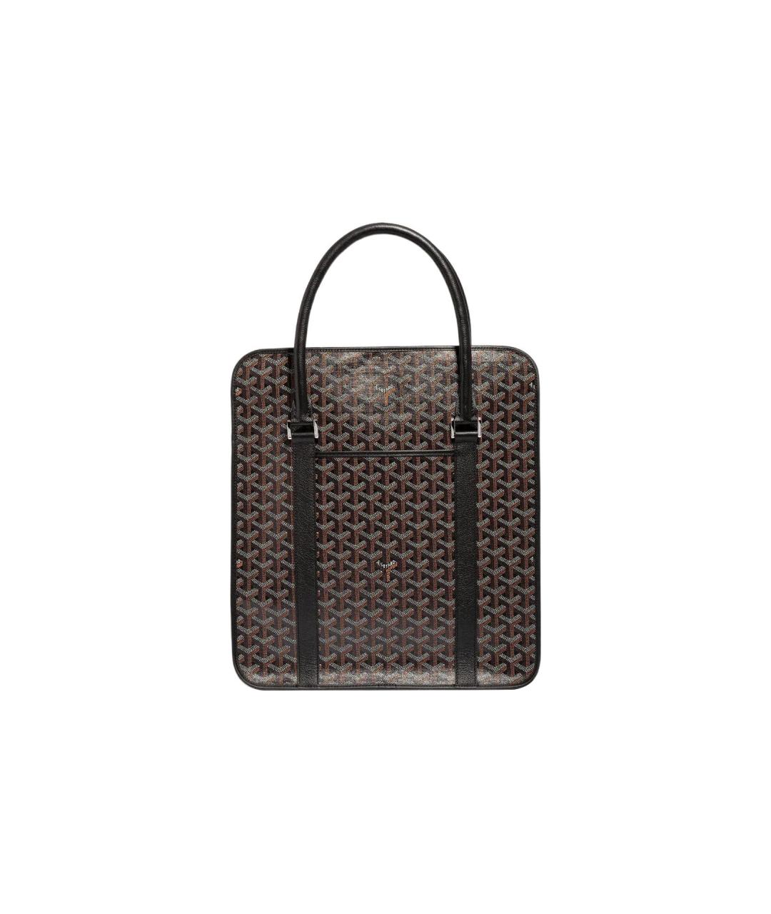 GOYARD Коричневая кожаная сумка тоут, фото 2