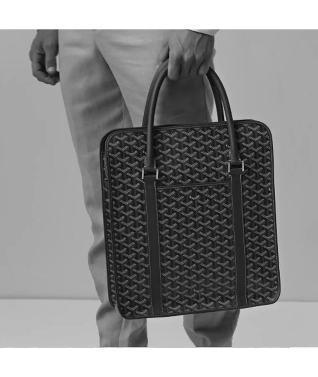 GOYARD Коричневая кожаная сумка тоут, фото 5