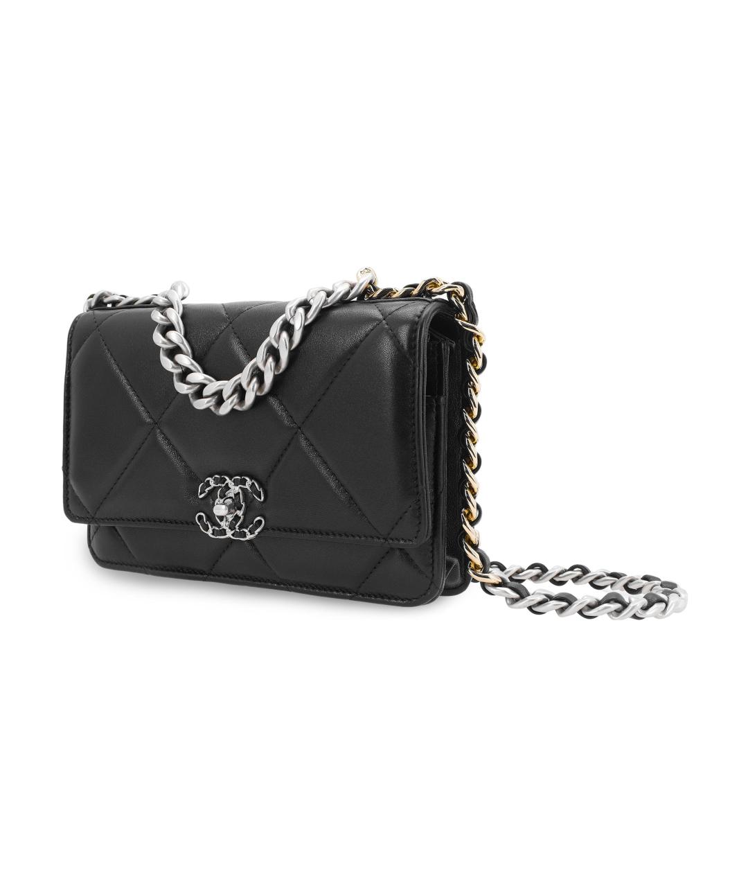 CHANEL Черный кожаный кошелек, фото 2