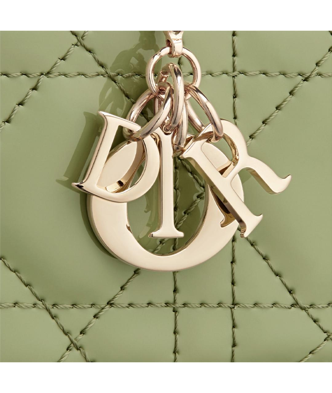 CHRISTIAN DIOR Зеленый кожаный кардхолдер, фото 5