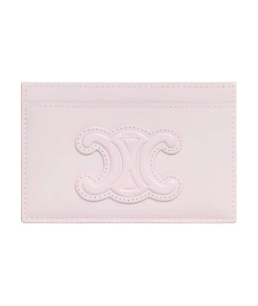 CELINE Розовый кожаный кардхолдер, фото 1