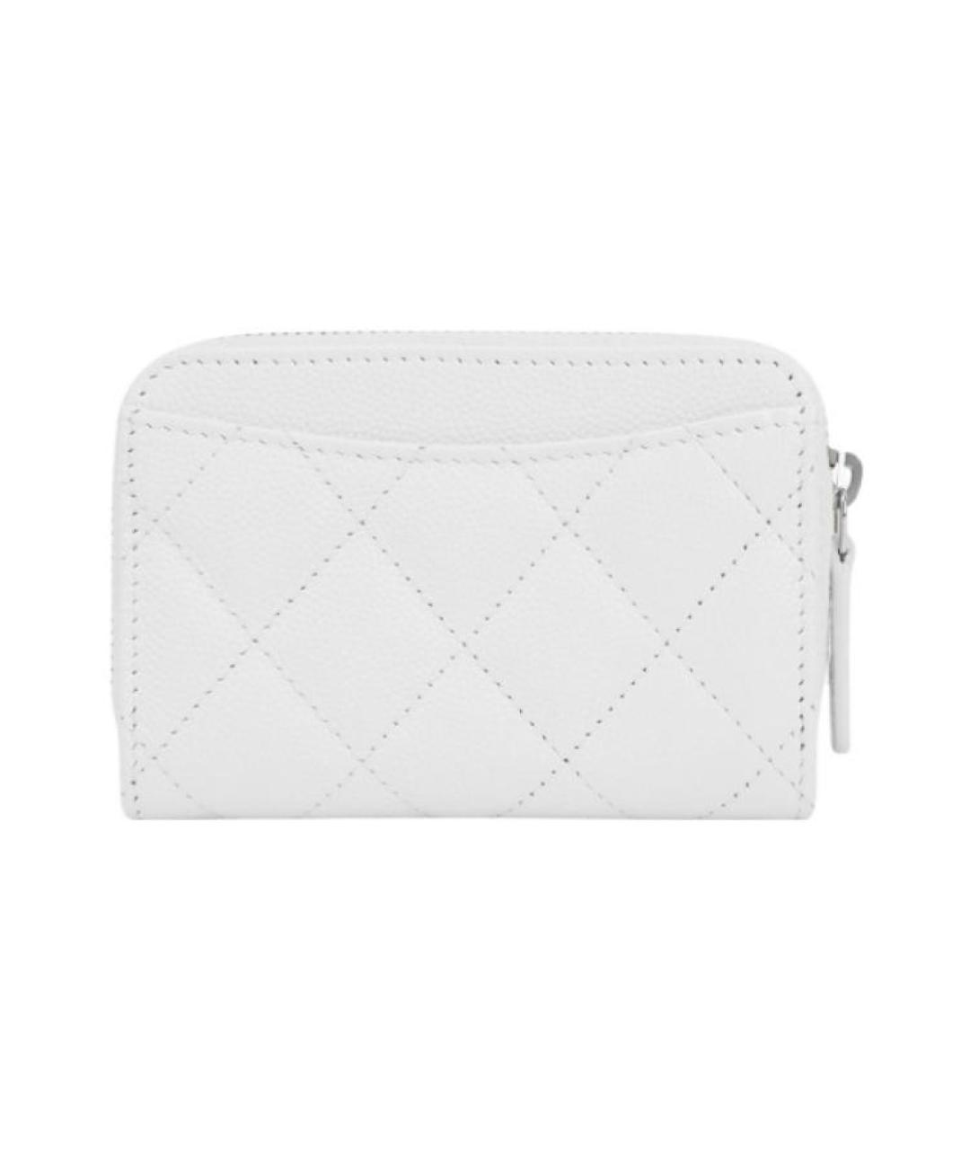 CHANEL Белый кожаный кошелек, фото 2