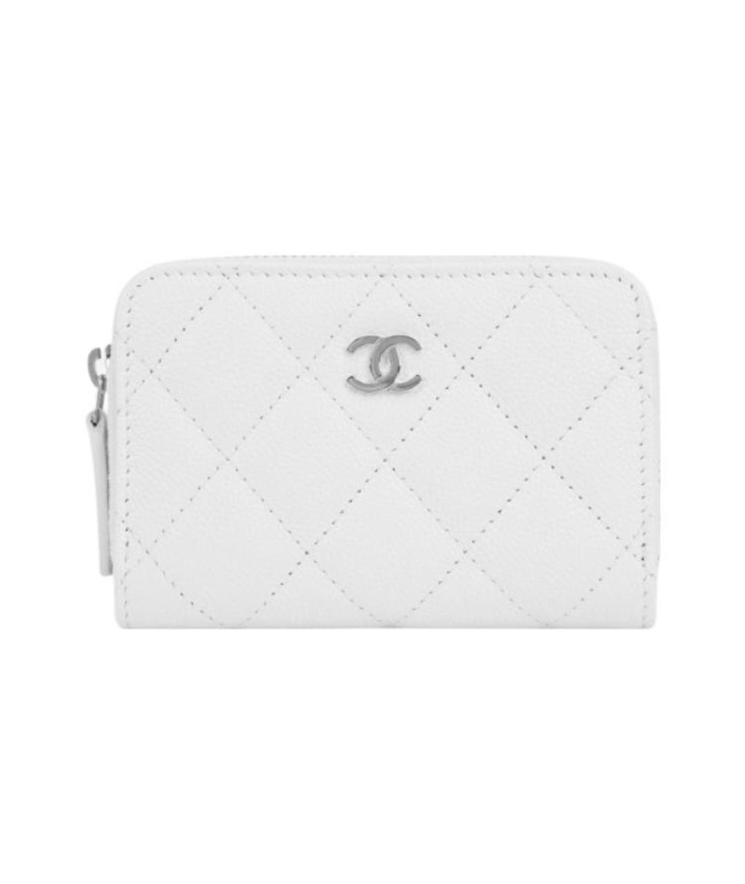 CHANEL Белый кожаный кошелек, фото 1