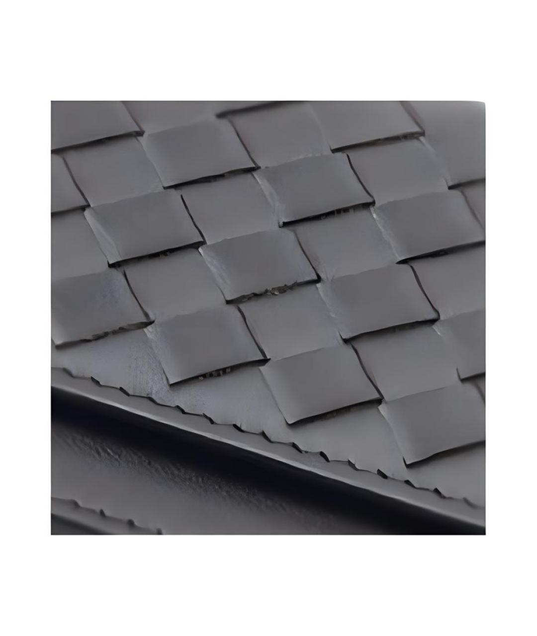 BOTTEGA VENETA Черный кожаный кошелек, фото 4