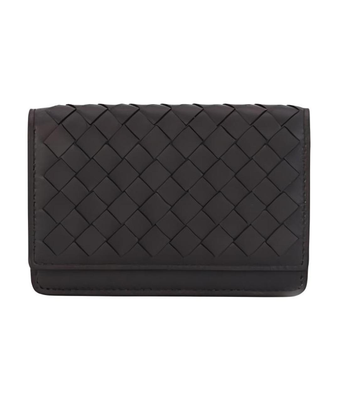 BOTTEGA VENETA Черный кожаный кошелек, фото 1