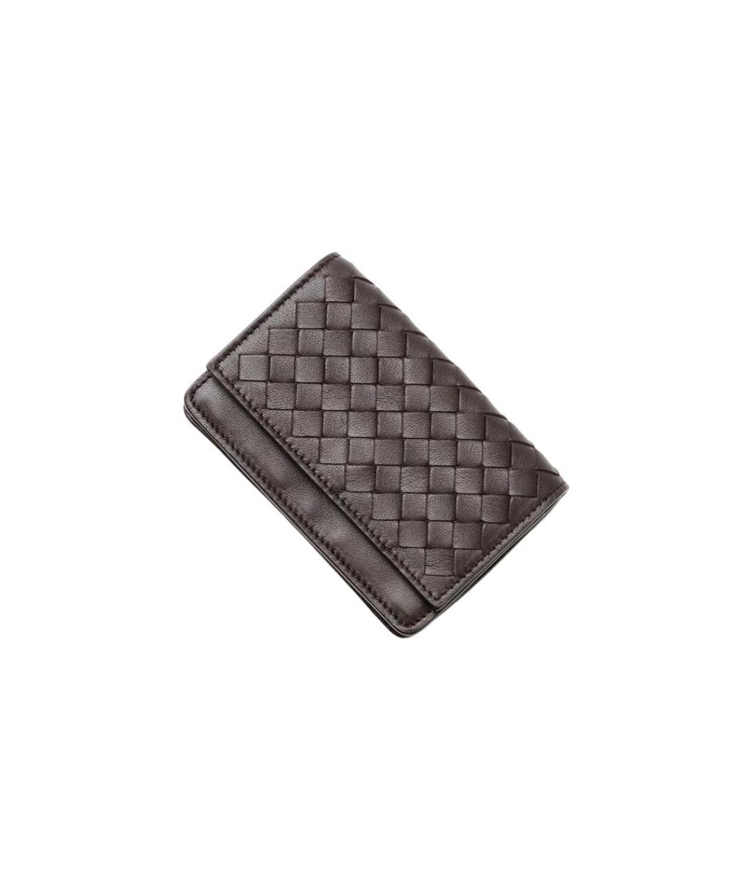 BOTTEGA VENETA Черный кожаный кошелек, фото 2