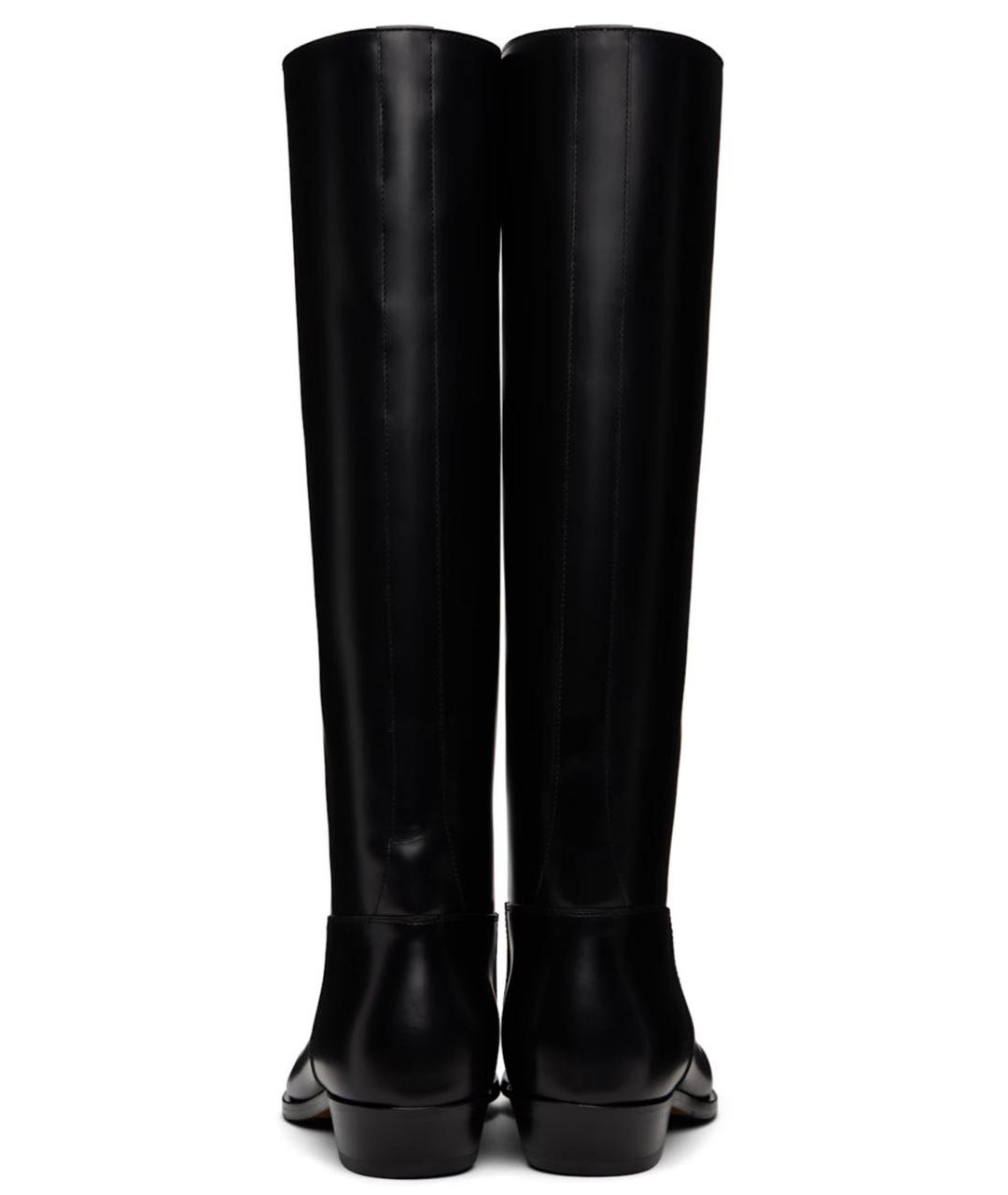 THE ROW Черные кожаные сапоги, фото 4