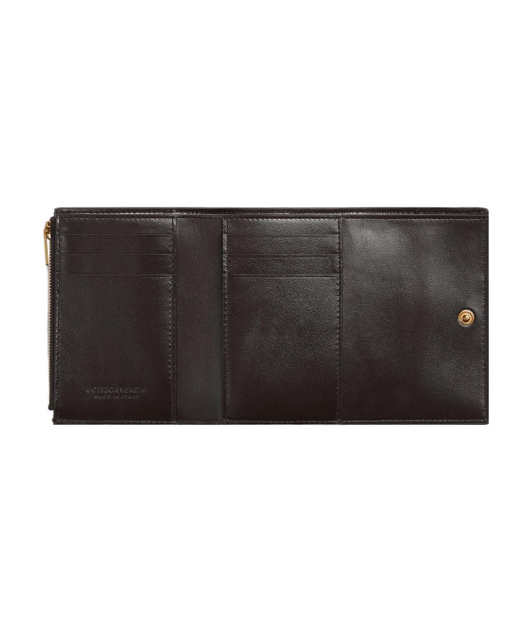 BOTTEGA VENETA Коричневый кожаный кошелек, фото 2