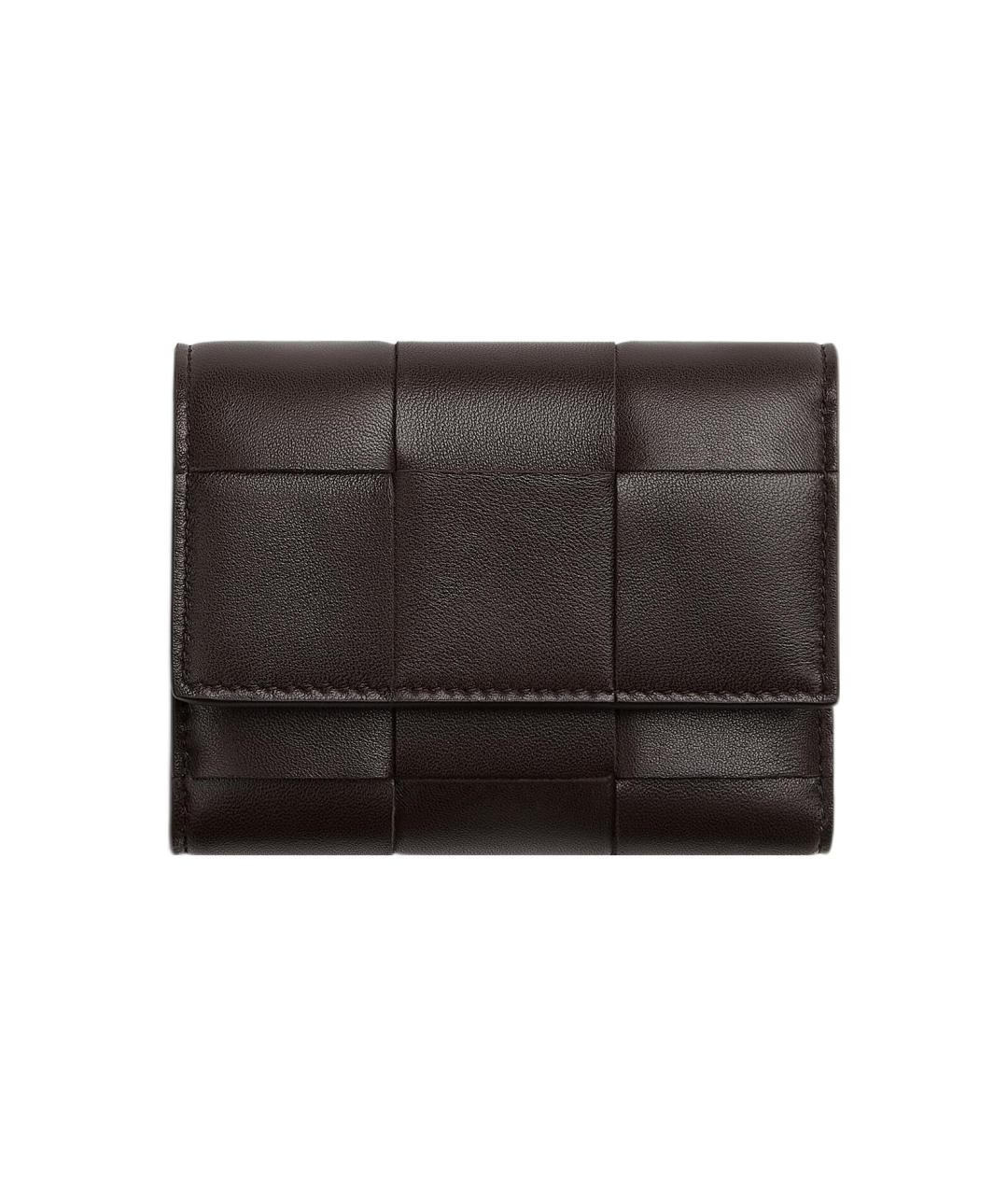 BOTTEGA VENETA Коричневый кожаный кошелек, фото 1