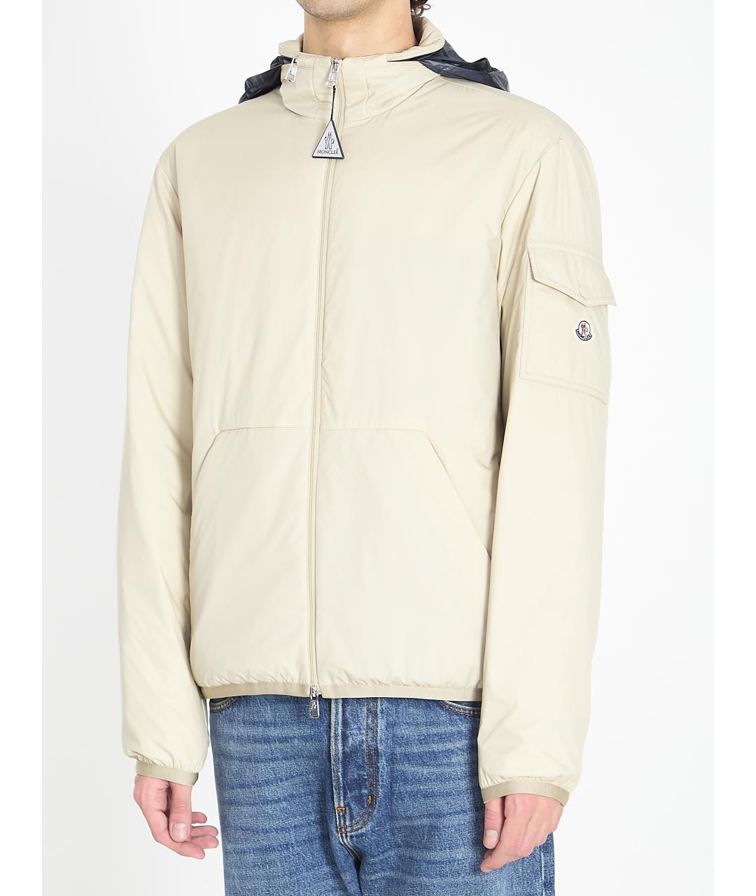 MONCLER Бежевая полиамидовая куртка, фото 3
