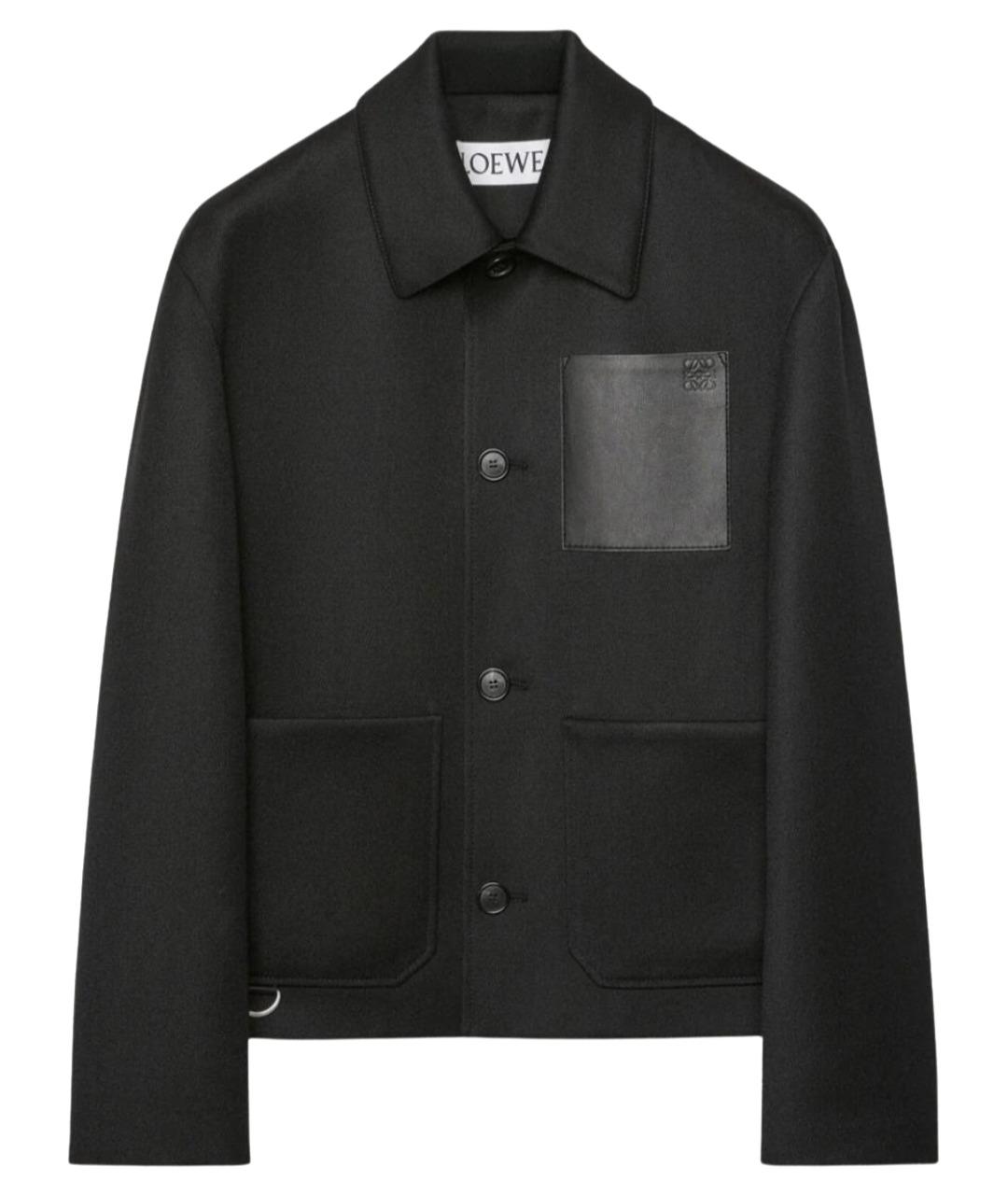 LOEWE Черная шерстяная куртка, фото 1