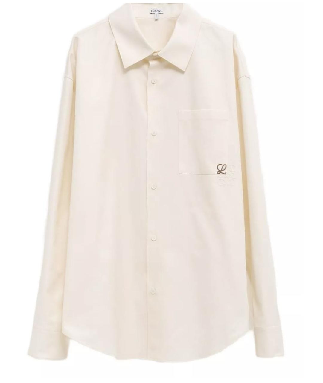 LOEWE Бежевая хлопковая кэжуал рубашка, фото 1