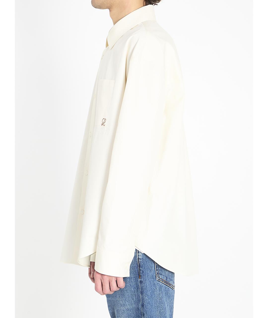 LOEWE Бежевая хлопковая кэжуал рубашка, фото 4