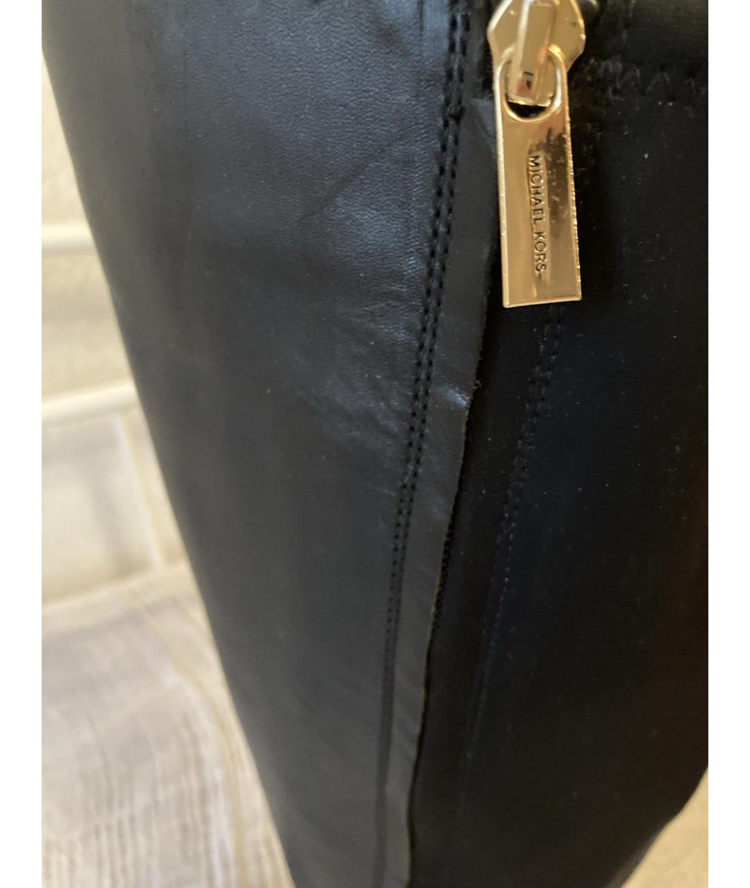 MICHAEL MICHAEL KORS Черные кожаные сапоги, фото 9