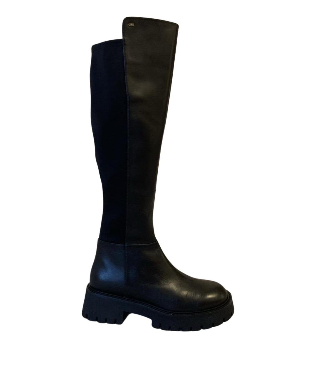 MICHAEL MICHAEL KORS Черные кожаные сапоги, фото 1