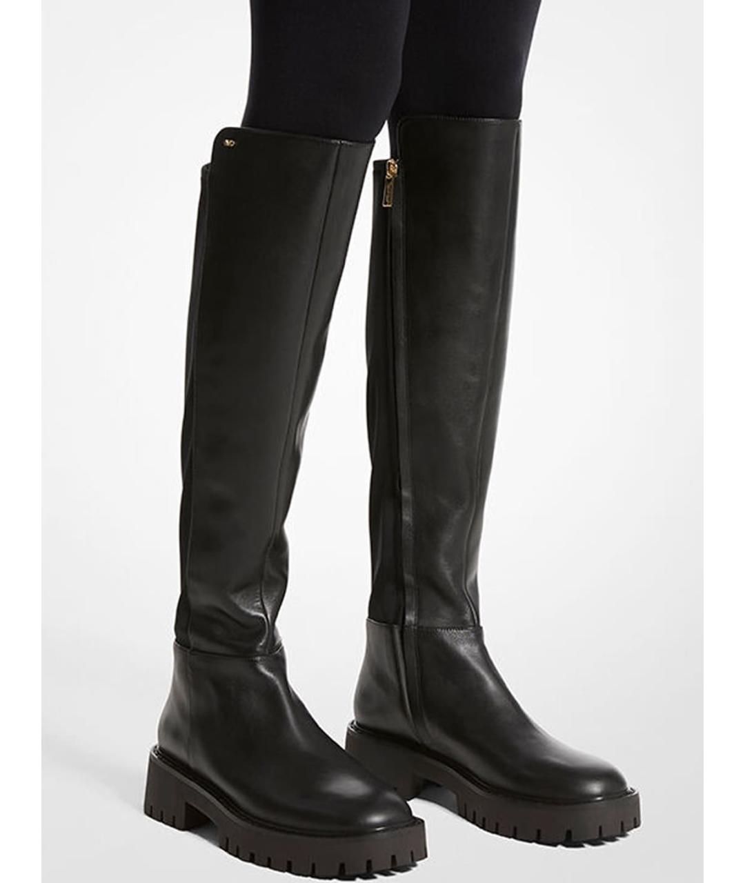 MICHAEL MICHAEL KORS Черные кожаные сапоги, фото 6