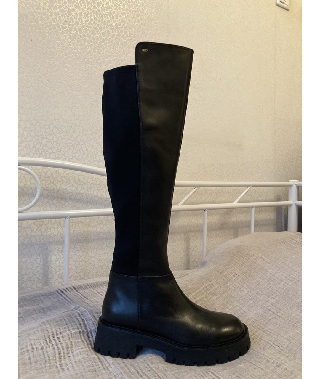 MICHAEL MICHAEL KORS Черные кожаные сапоги, фото 10