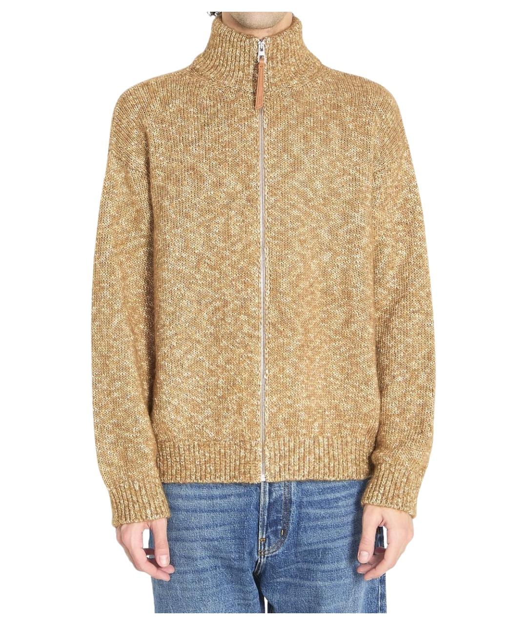 LOEWE Бежевый хлопковый кардиган, фото 1