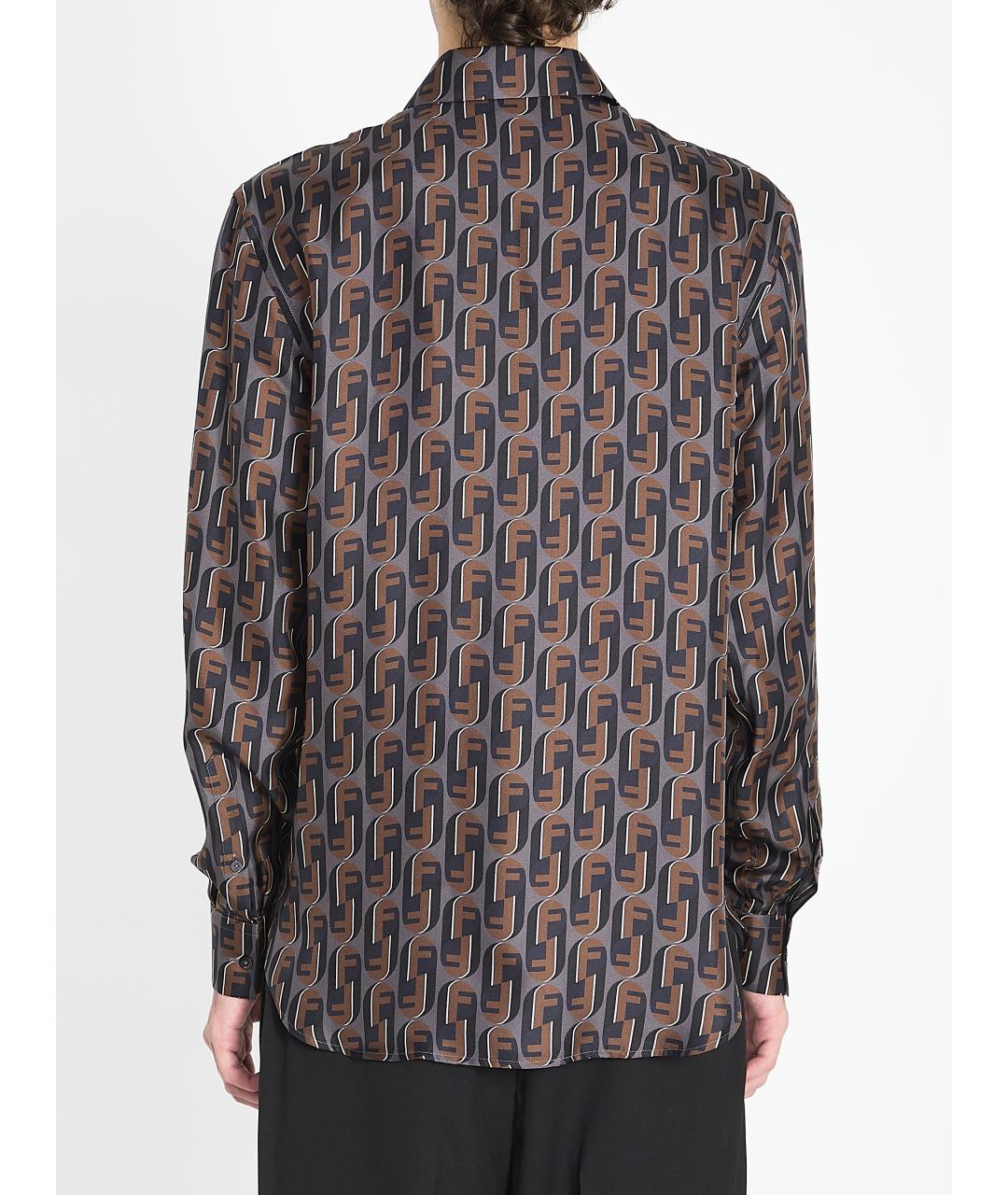 FENDI Мульти шелковая кэжуал рубашка, фото 5