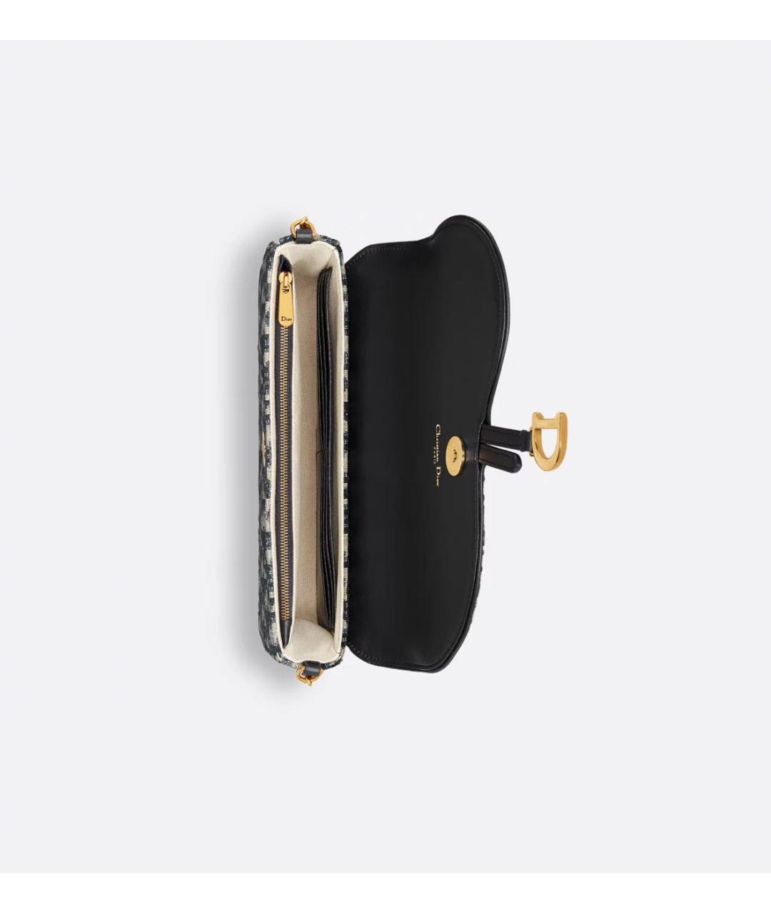 CHRISTIAN DIOR Синяя хлопковая сумка через плечо, фото 3