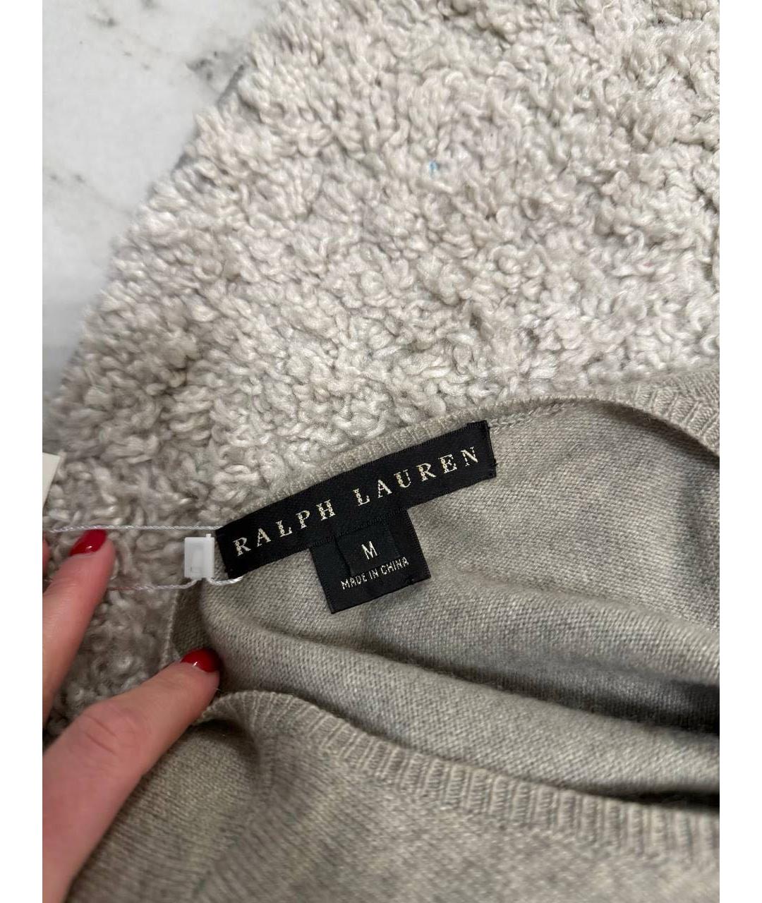 RALPH LAUREN Серое кашемировое платье, фото 4