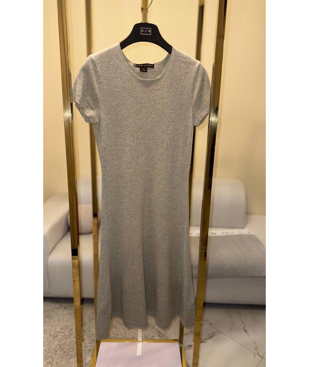 RALPH LAUREN Серое кашемировое платье, фото 8