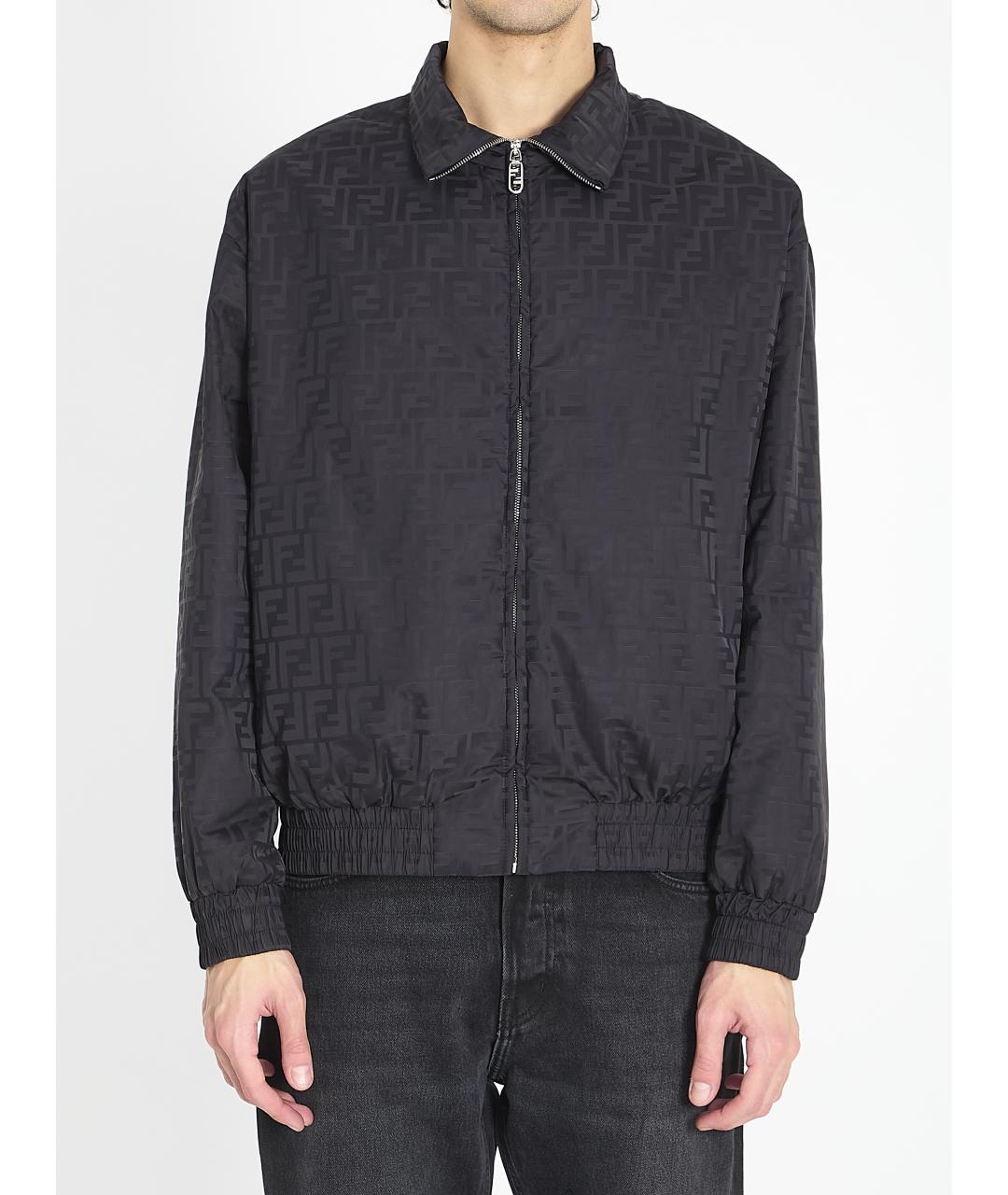 FENDI Черная полиамидовая куртка, фото 2