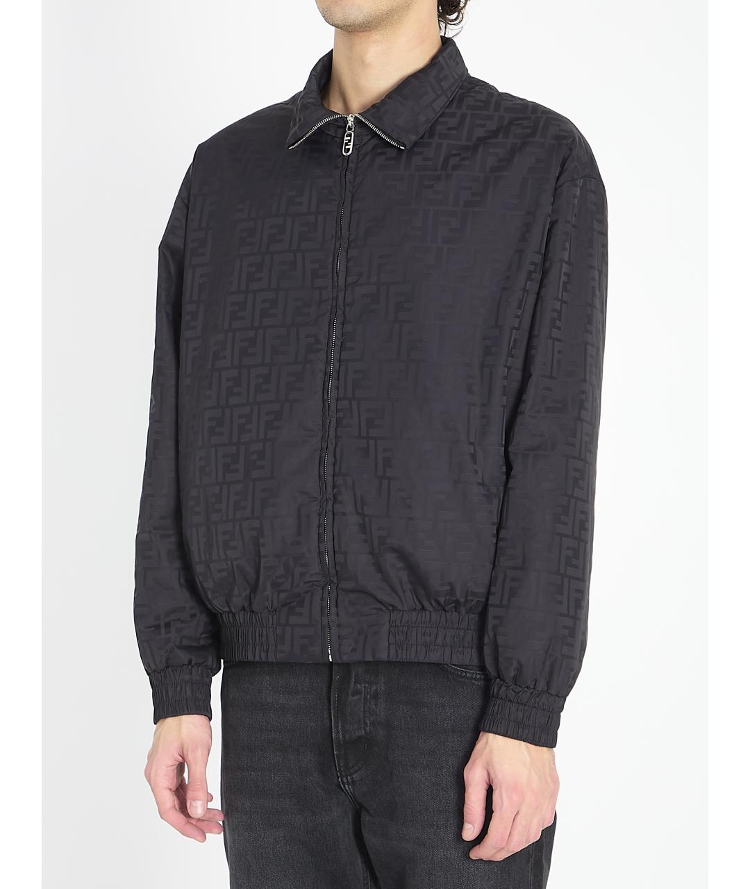 FENDI Черная полиамидовая куртка, фото 3